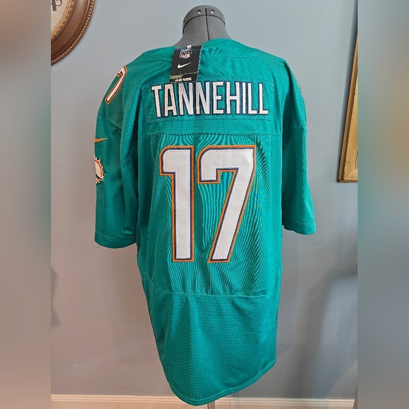 ❗NWT Ryan Tannehill 17 Miami Dolphins Men's Teal Football Jersey Size 56 3XL - Picture 1 of 8